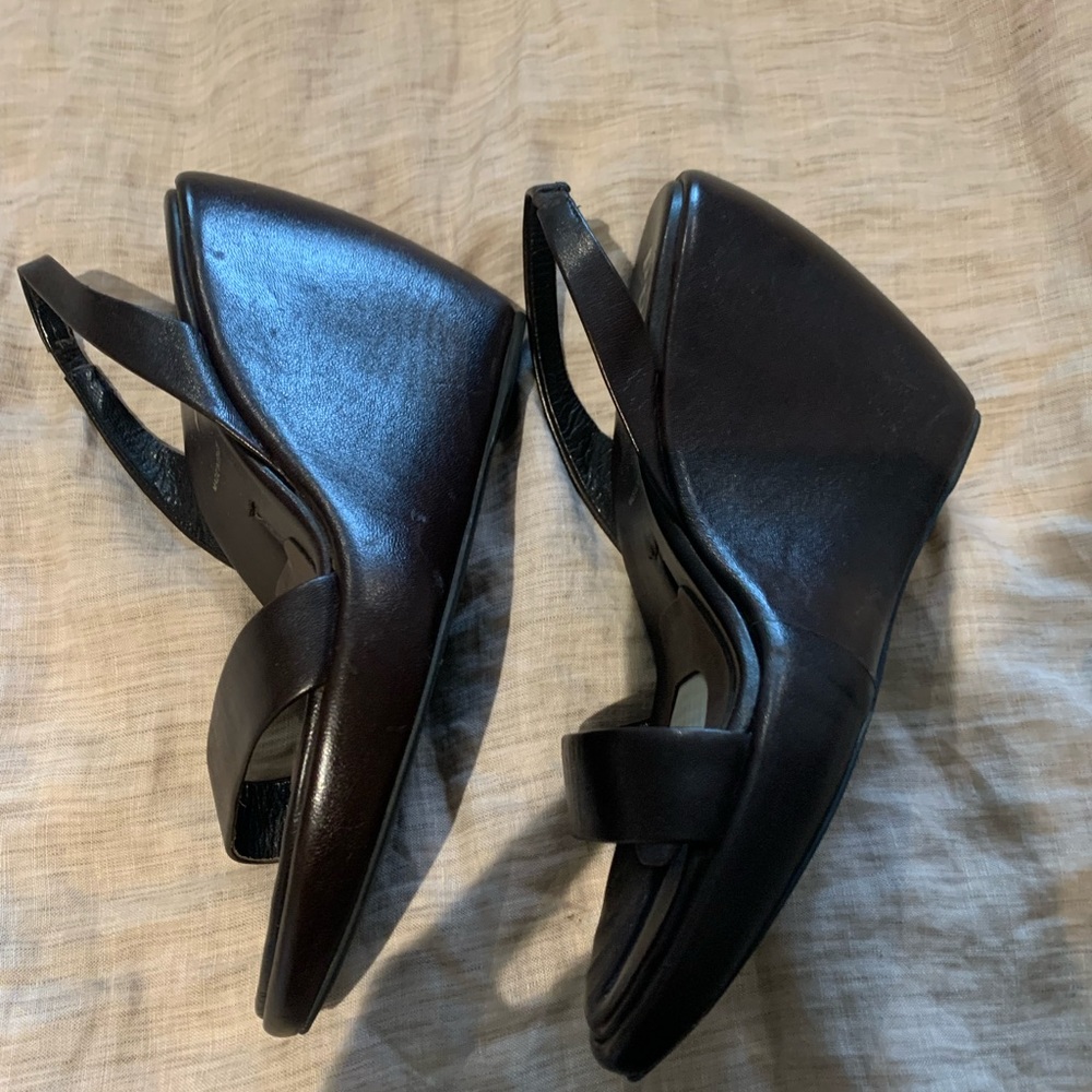 Prada Leather Wedge Sandals *Authentic* - Picture 7 of 8